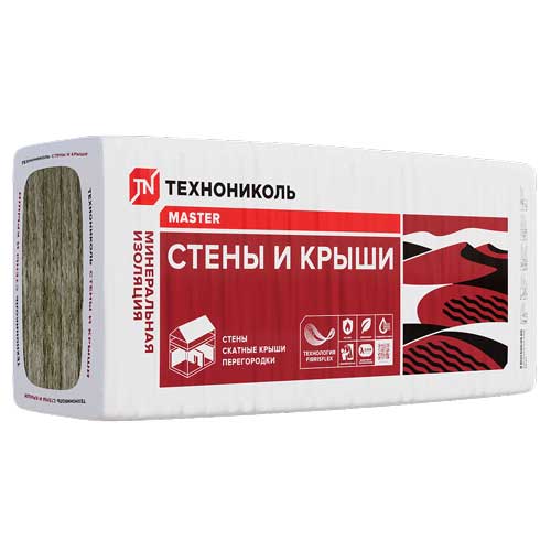 Утеплитель минеральная вата Технониколь Стены и Крыши 1000x610x100 мм (0,244м3) купить в Минске
