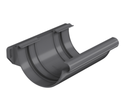 Соединитель желоба ТН ПВХ МАКСИ, графитово-серый D152мм