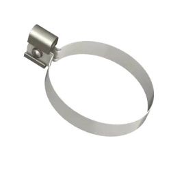 Хомут трубы металлический ТН ПВХ ОПТИМА, белый D80мм