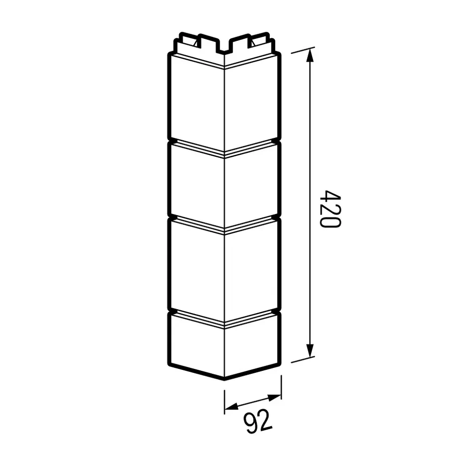 Угол наружный Технониколь Песчаник цвет Темно-коричневый