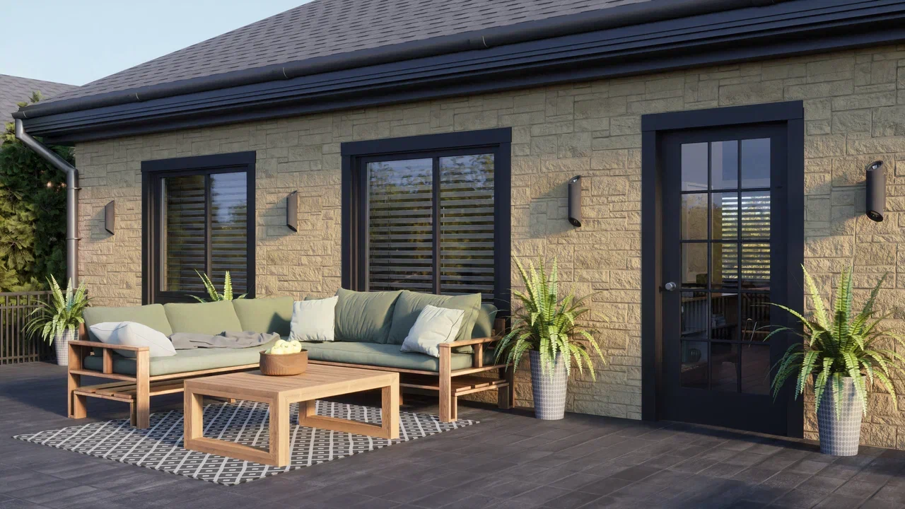 Фасадные панели ТН Песчаник, цвет Кремовый