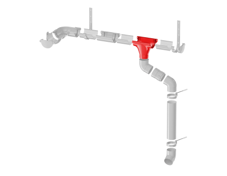 Воронка желоба ТН ПВХ, серый D125мм для водостока купить в Минске