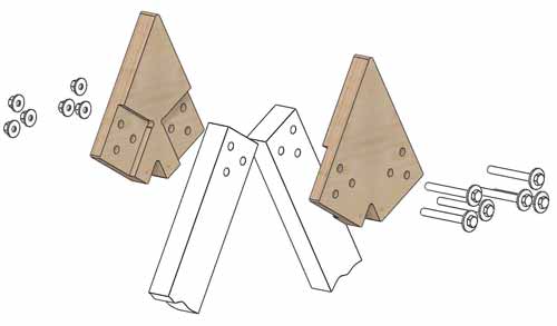 Коннекторы для сборки A-Frame FINHA  A100