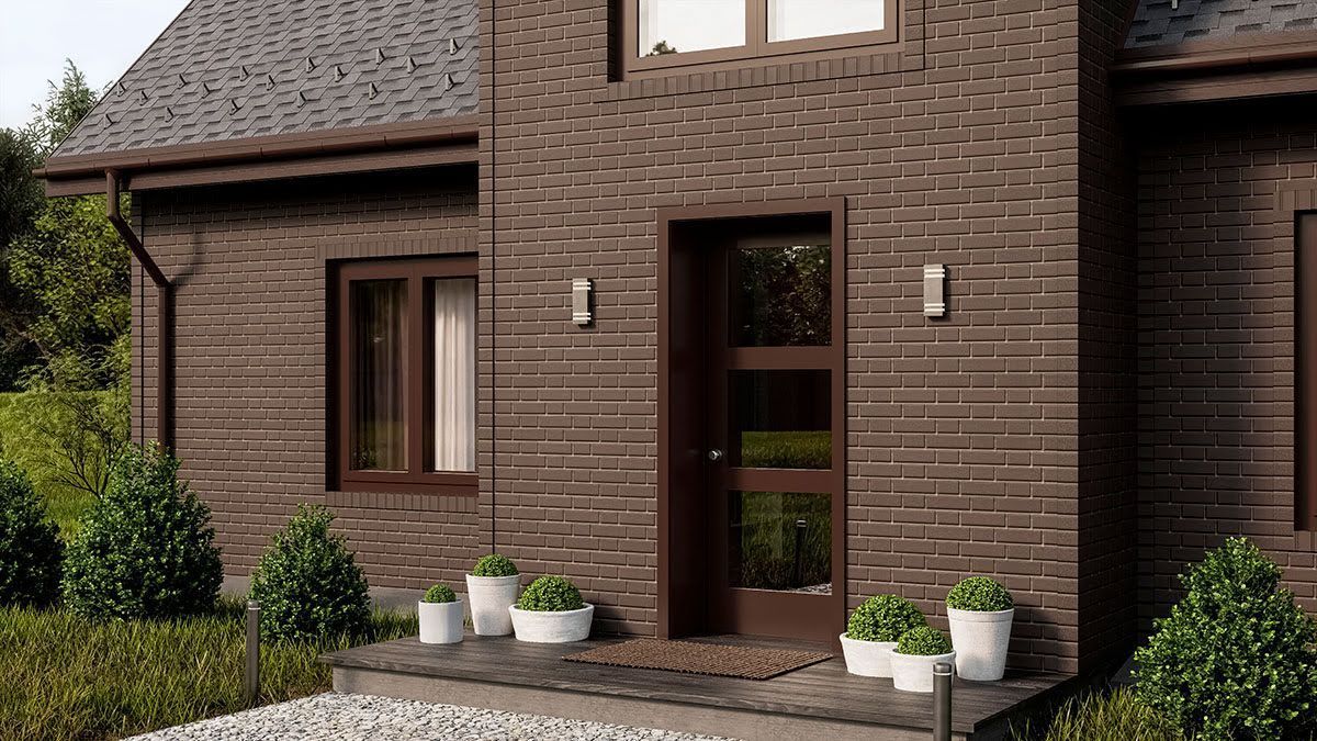 Фасадные панели ТН Оптима Клинкер, цвет Темно-коричневый