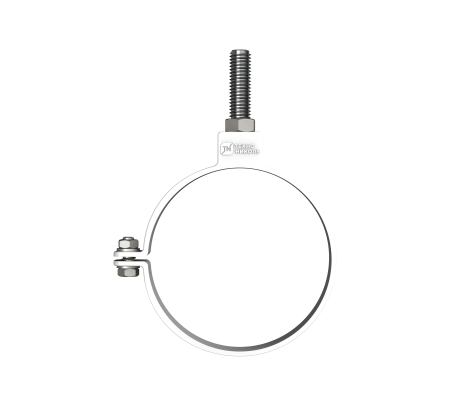 Хомут трубы  универсальный L-140 мм ТН ПВХ, белый D82мм