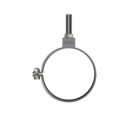 Хомут трубы  универсальный L-140 мм ТН ПВХ, серый D82мм