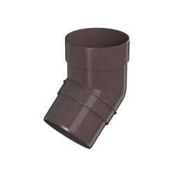 Колено трубы 135 ТН ПВХ ОПТИМА, коричневое D80мм