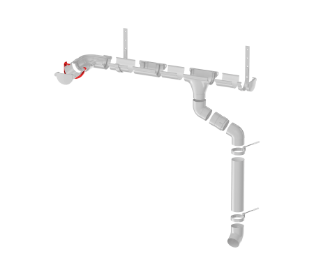 Кронштейн желоба ТН ПВХ, коричневый D125мм