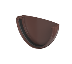 Заглушка желоб ТН ПВХ, коричневый D125мм