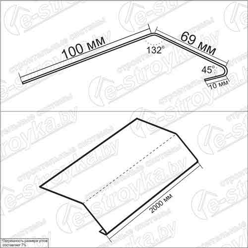 Планка карнизная для ГЧ, черная