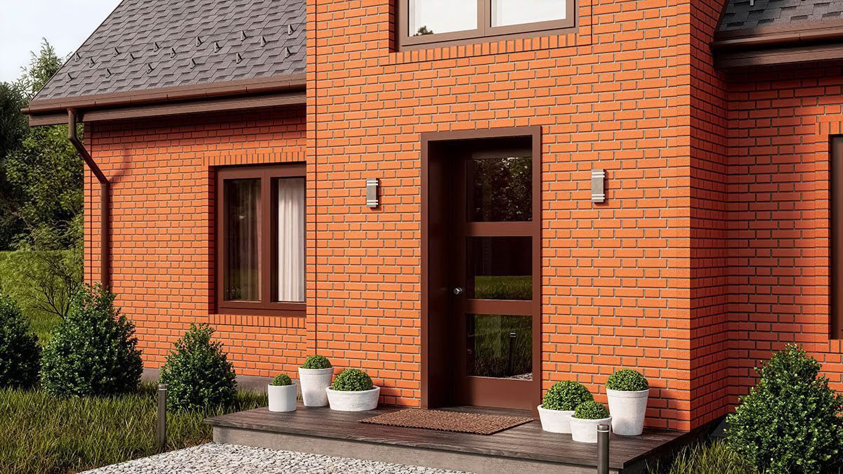 Фасадные панели ТН Оптима Клинкер, цвет Красно-коричневый