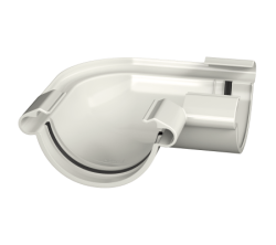 Угол желоба 90 ТН ПВХ МАКСИ, белый D152мм