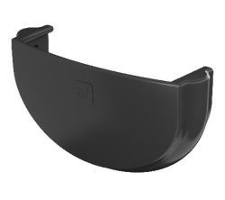 Заглушка желоб ТН ПВХ ОПТИМА, черный D120мм