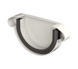 Заглушка желоба ТН ПВХ МАКСИ, белый D152мм