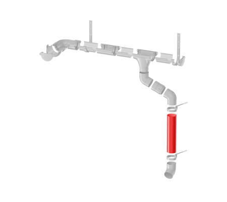 Труба водосточная ТН, серая D82мм (3 м.)