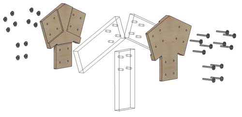 Коннекторы для сборки барнхауса FINHA M200