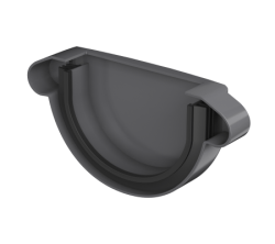 Заглушка желоба ТН ПВХ МАКСИ, графитово-серый D152мм