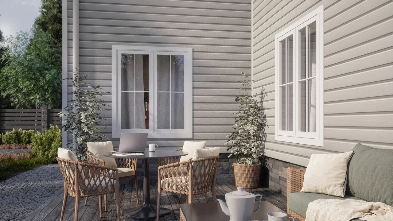 Сайдинг ТЕХНОНИКОЛЬ Оптима Корабельный брус, цвет Эдельвейс 3м