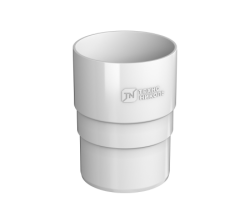 Муфта трубы ТН ПВХ, белая D82мм