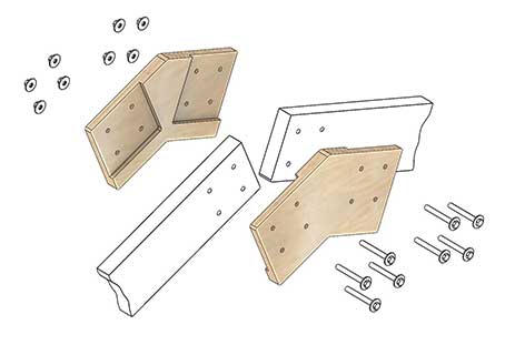 Коннекторы для сборки барнхауса FINHA W200