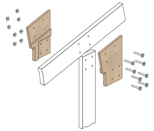 Коннекторы для сборки каркасного дома с фронтонами FINHA T200LF