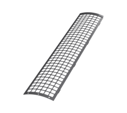 Решетка желоба защитная (0,6 м.п) ТН ПВХ, серая D125мм