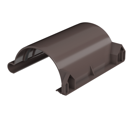 Соединитель желоба ТН ПВХ МАКСИ, коричневый D152мм