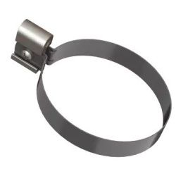 Хомут трубы металлический ТН ПВХ ОПТИМА, серый D80мм