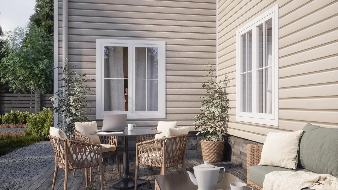 Сайдинг ТЕХНОНИКОЛЬ Оптима Корабельный брус, цвет Акация 3м