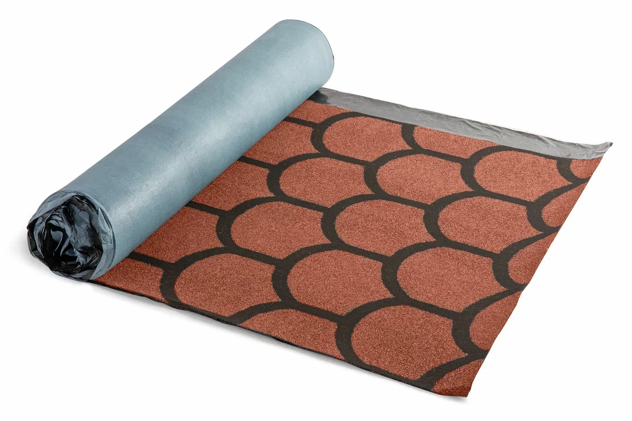 Рулонная черепица Технониколь Бобровый хвост Красный 8х1м