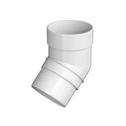 Колено трубы 135 ТН ПВХ ОПТИМА, белое D80мм