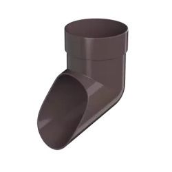 Слив трубы ТН ПВХ ОПТИМА, коричневый D80мм