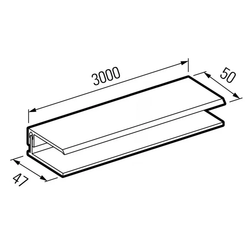 Финишный профиль для фасадных панелей Технониколь светлый