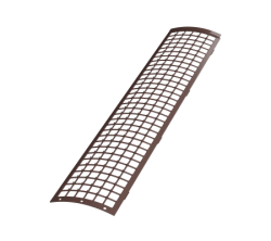 Решетка желоба защитная (0,6 м.п) ТН ПВХ, коричневая D125мм