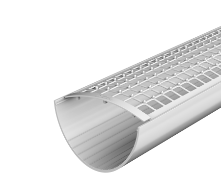 Решетка желоба защитная (0,6 м.п) ТН ПВХ, белая D125мм