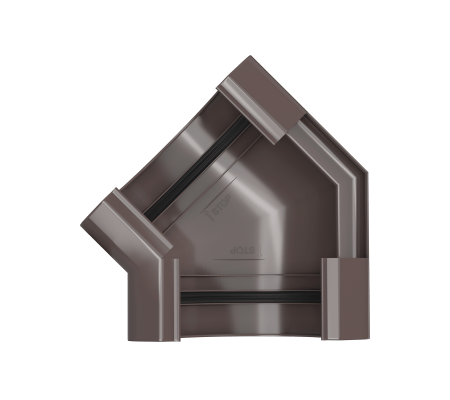 Угол желоба 135 ТН ПВХ МАКСИ, коричневый D152мм