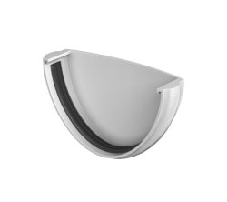 Заглушка желоб ТН ПВХ, белый D125мм