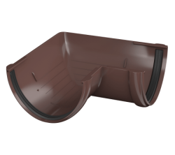 Угол желоба 90 ТН ПВХ коричневый D125мм