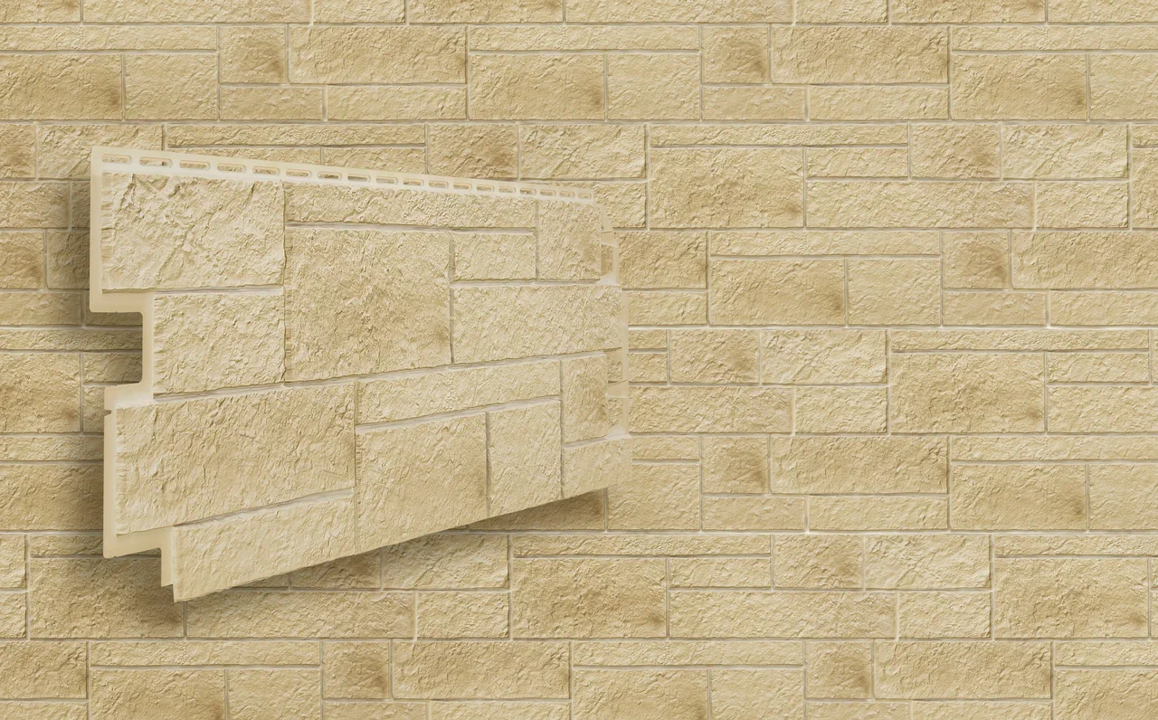 Фасадные панели ТН Песчаник, цвет Кремовый