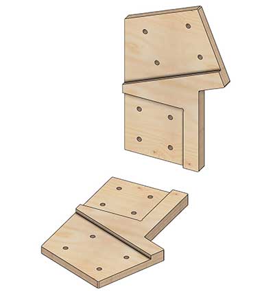 Коннекторы для сборки каркасного дома с фронтонами FINHA W200F