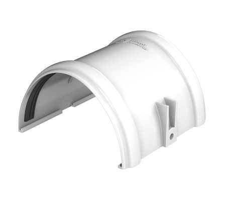 Соединитель желоба ТН ПВХ, белый D125мм