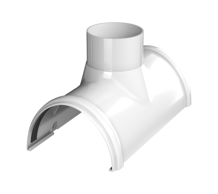 Воронка желоба ТН ПВХ, белый D125мм