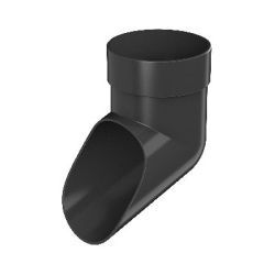 Слив трубы ТН ПВХ ОПТИМА, черный D80мм