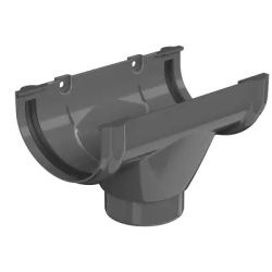 Воронка желоба ТН ПВХ ОПТИМА, серый D120мм