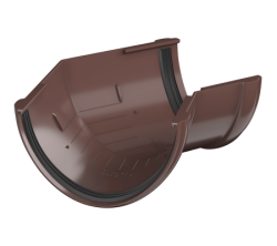 Угол желоба 135 ТН ПВХ, коричневый D125мм