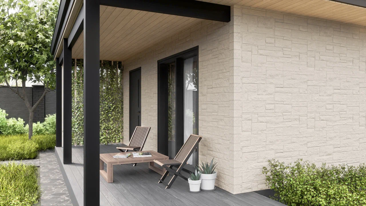 Фасадные панели ТН Оптима Песчаник, цвет Слоновая кость