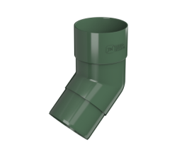 Колено трубы 135 ТН ПВХ, зеленое D82мм