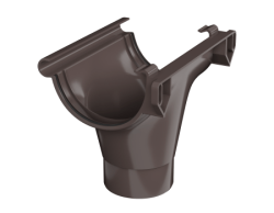 Воронка желоба ТН ПВХ МАКСИ, коричневый D125мм