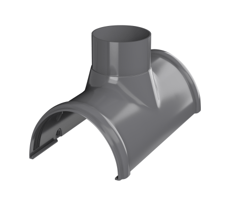 Воронка желоба ТН ПВХ, серый D125мм для водостока купить в Минске