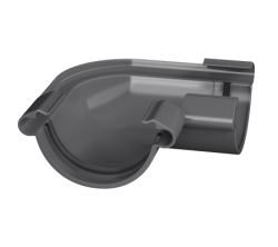 Угол желоба 90 ТН ПВХ МАКСИ, графитово-серый D152мм